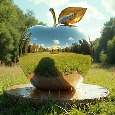 Скульптура из нержавеющей стали Яблоко соблазна