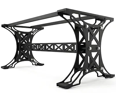 Подстолье металлическое для стола в стиле лофт "Bridge"