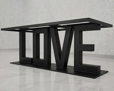 Подстолье стола из металла в стиле loft "LOVE"