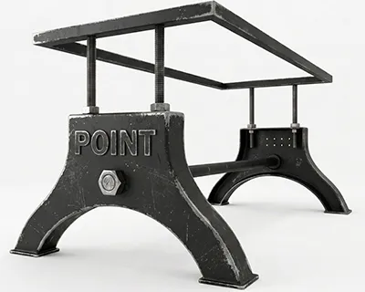Подстолье металлическое для стола в стиле лофт "Point"