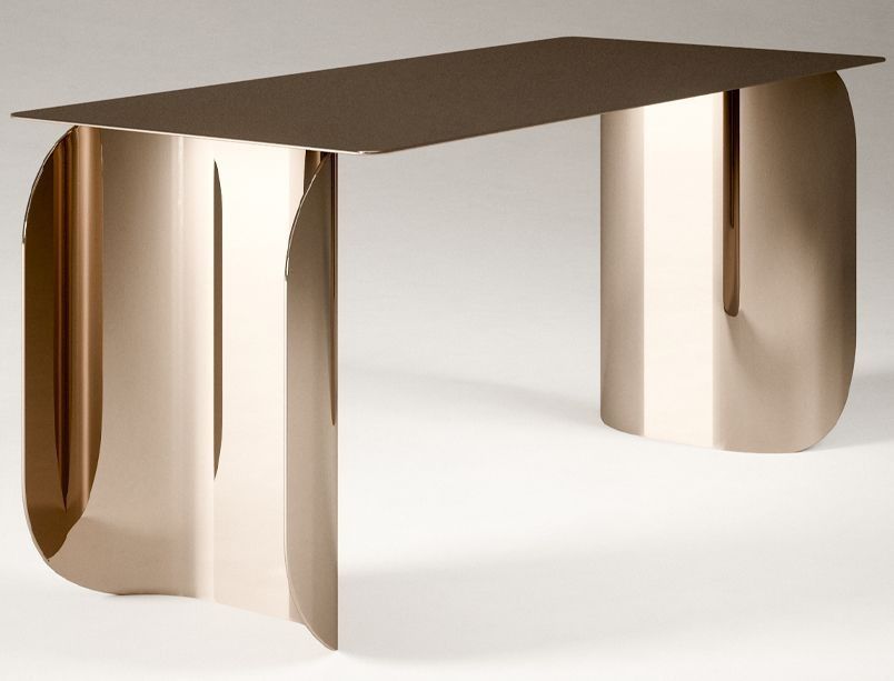 Подстолье из нержавейки с покрытием нитридом титана "Opera" на заказ