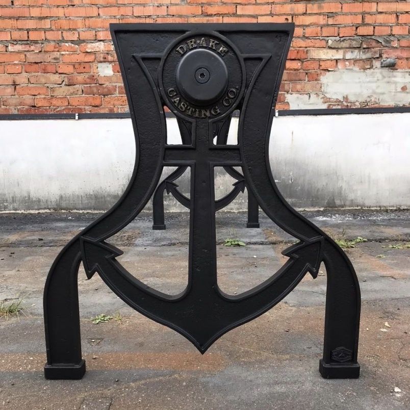 Чугунное подстолье для стола "Якорь" на заказ