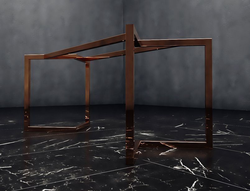 Подстолье из нержавейки покрытое нитридом титана "Призма" на заказ