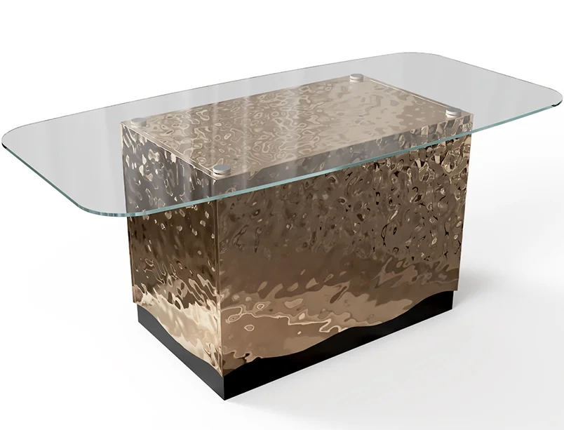 Подстолье для стола из нержавейки с покрытием нитридом титана "Hard water" на заказ