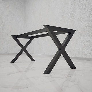 Каркас стола из металла в стиле лофт "Икс"