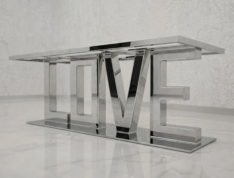 Подстолье стола из металла в стиле loft "LOVE" на заказ