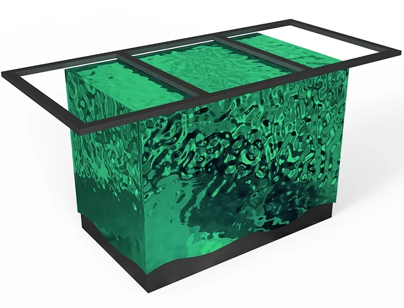 Подстолье для стола из нержавейки с покрытием нитридом титана "Hard water" на заказ