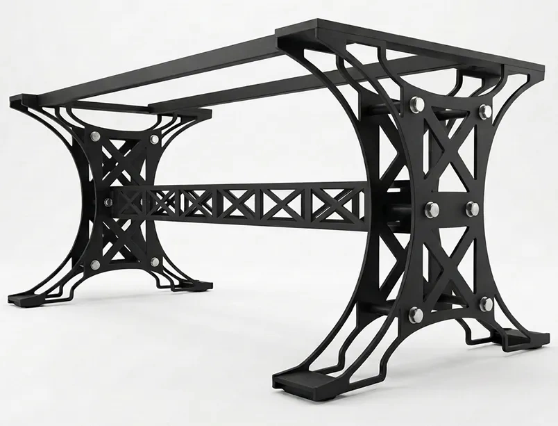 Подстолье металлическое для стола в стиле лофт "Bridge" на заказ