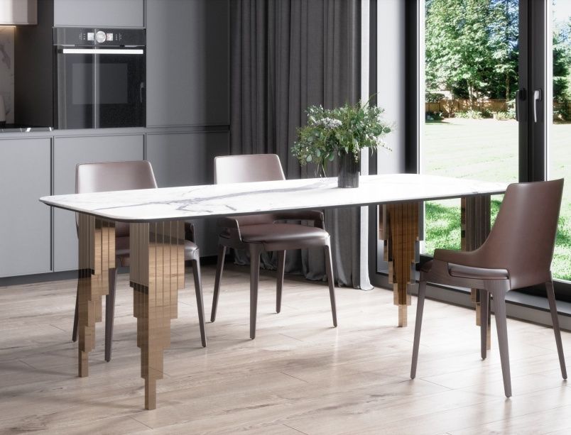 Подстолье из нержавейки с покрытием нитридом титана "Эмпаир" на заказ