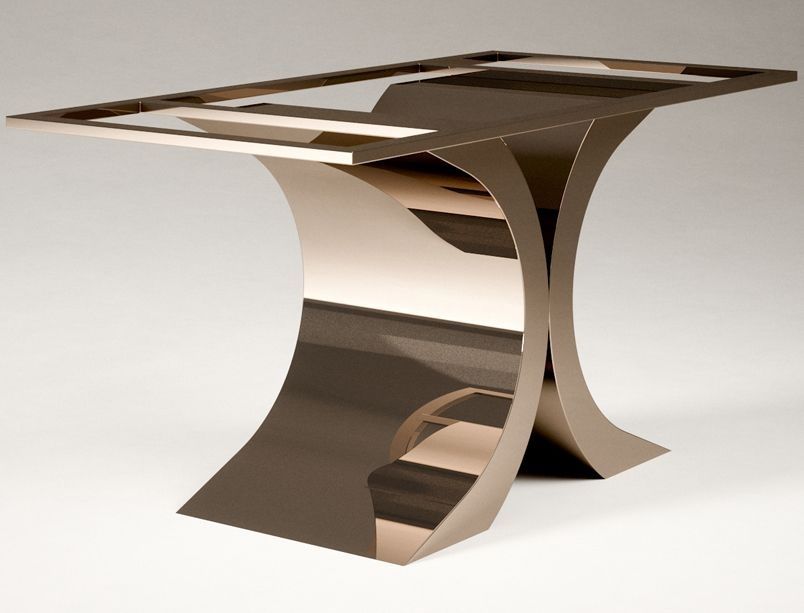 Подстолье из нержавейки с покрытием нитридом титана "Butterfly" на заказ