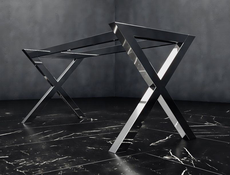 Подстолье из нержавеющей стали "Икс" на заказ