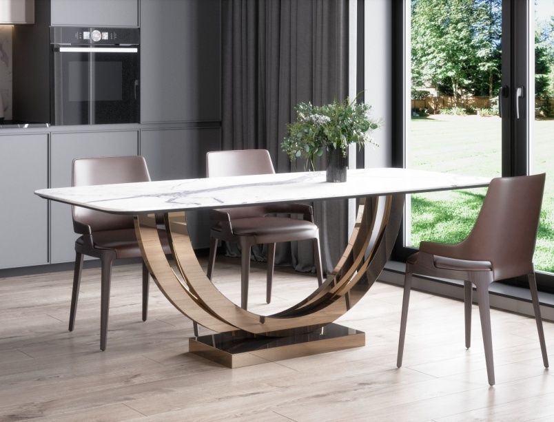 Подстолье из нержавейки с покрытием нитридом титана "Ипсилон" на заказ