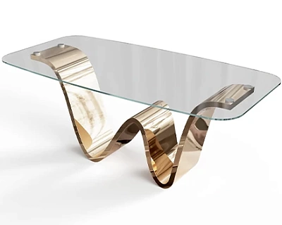 Подстолье из нержавеющей стали с нитридом титана "Wave"