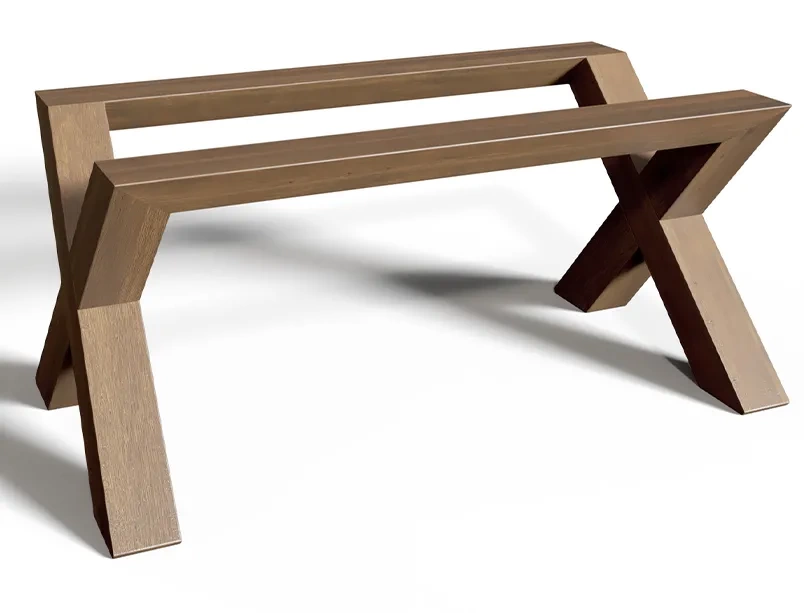 Деревянное подстолье для стола "Икс" на заказ