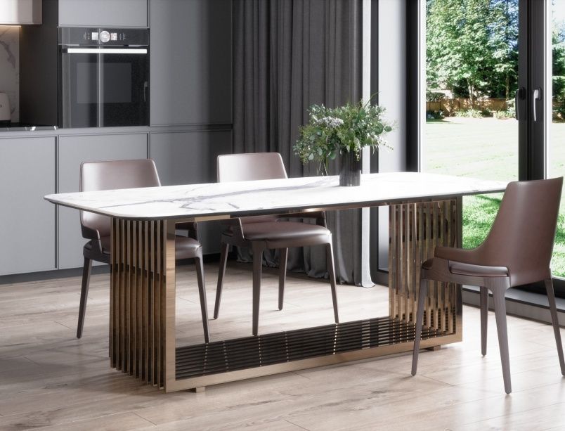 Подстолье из нержавейки с покрытием нитридом титана "Интерстеллар" на заказ