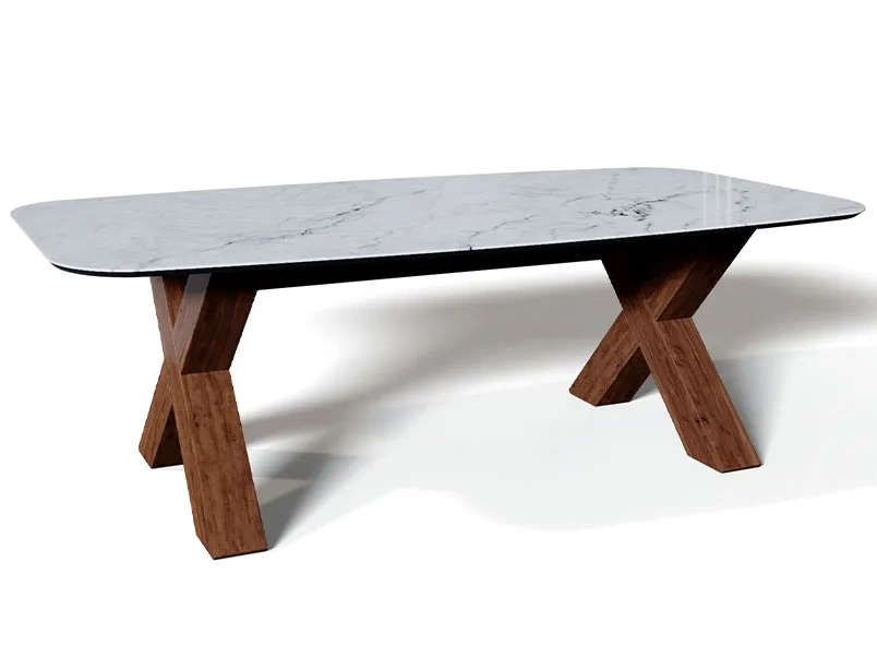 Деревянное подстолье для стола "Икс" на заказ