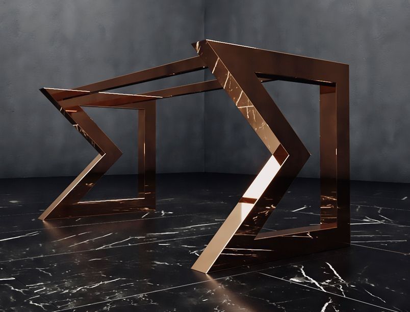 Подстолье из нержавейки покрытое нитридом титана "Кварк" на заказ