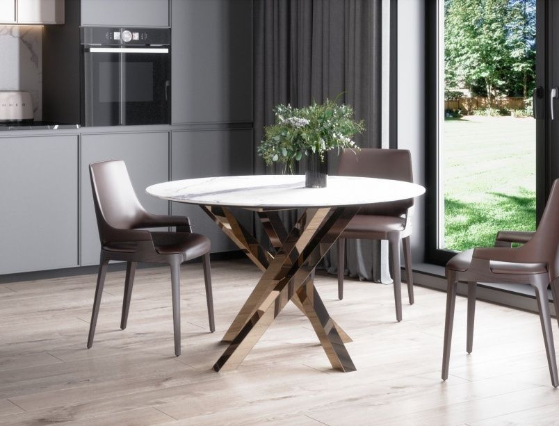 Подстолье из нержавейки с покрытием нитридом титана "Ёж" на заказ