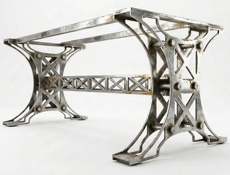 Подстолье металлическое для стола в стиле лофт "Bridge" на заказ