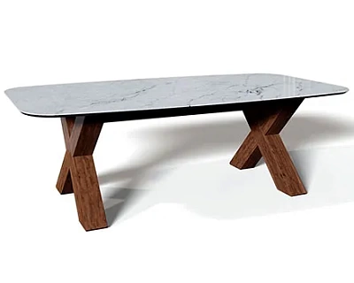 Деревянное подстолье для стола "Икс"