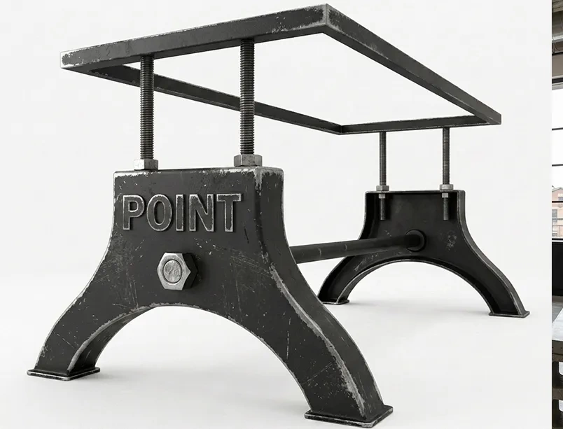Подстолье металлическое для стола в стиле лофт "Point" на заказ