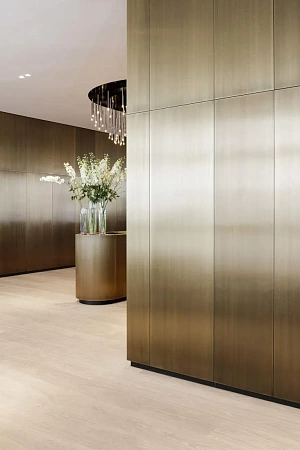 Стеновые панели из нержавеющей стали - пример выполнения