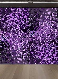 Стеновая панель из водной ряби фиолетовая