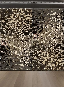 Стеновая панель из водной ряби цвета Шампань